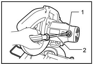 MAKITA MLS100 - Reemplazamente de las escobillas de carbón - 2