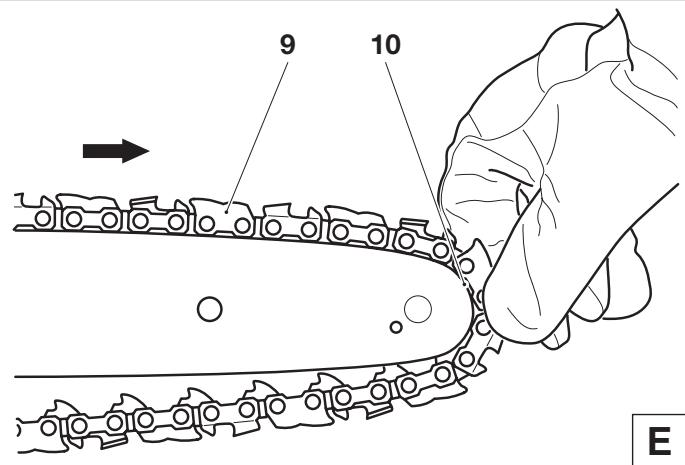 MAKITA UC4030A - Mounting the guide bar and saw chain - 3