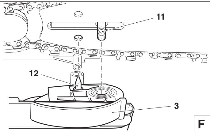 MAKITA UC4030A - Mounting the guide bar and saw chain - 4