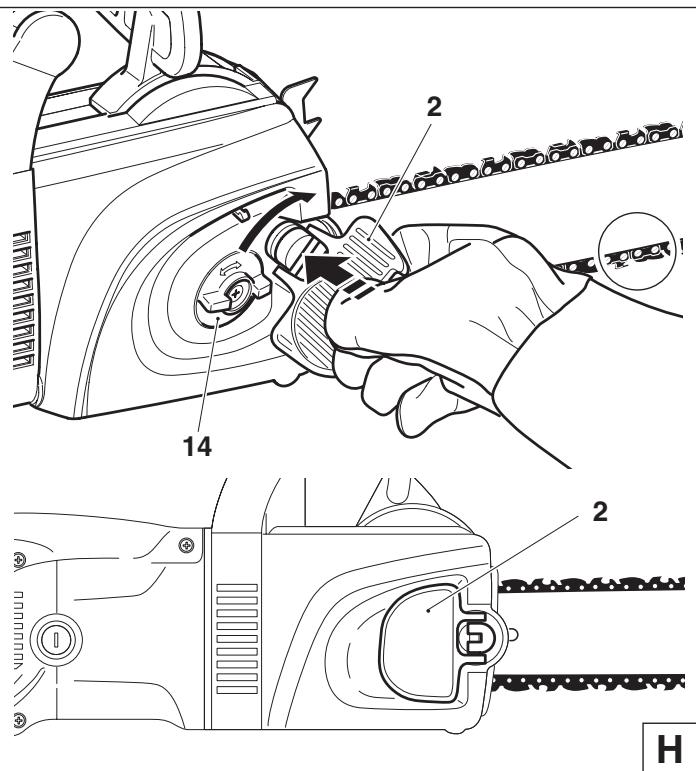 MAKITA UC4030A - Tensar la cadena de sierra - 1