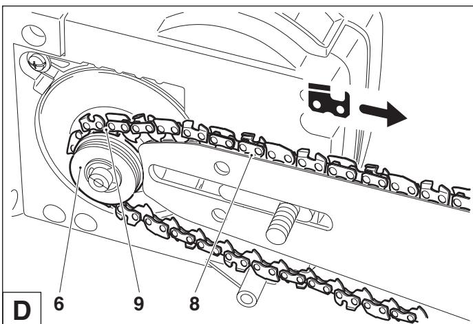 MAKITA UC4030A - Montage du guide-chaine et de la chaîne - 2