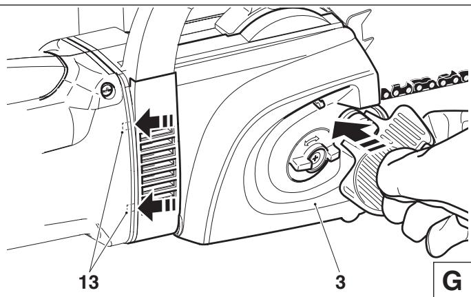 MAKITA UC4030A - Montage du guide-chaine et de la chaîne - 5