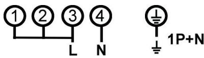 ①②③④ L N 1P+N
