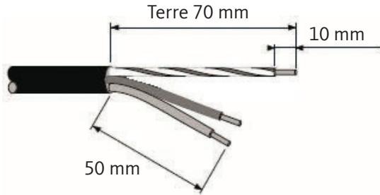 Terre 70 mm 10 mm 50 mm