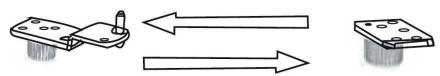 LISTO CAL145-55B1 - Débranchez l'appareil de la prise de courant lorsque vous procédez à l'inversion du sens d'ouverture de la porte. - 5