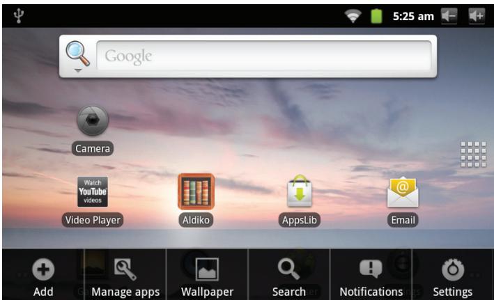 MPMAN MP726 - Option menus. - 1