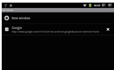 MPMAN MP726 - To switch between browser windows. - 3