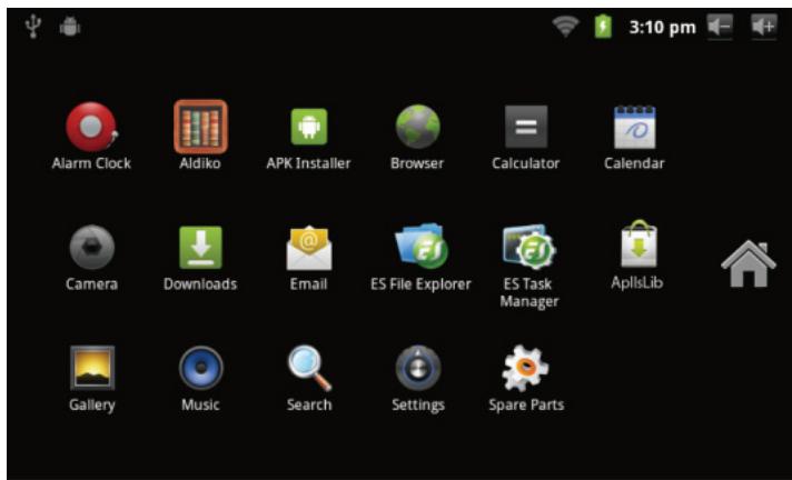 MPMAN MP726 - A propos des applications - 1