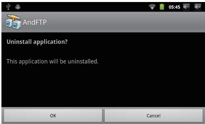MPMAN MP726 - To uninstall an application: - 3