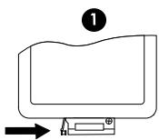 Simple line drawing of a mechanical component with an arrow indicating direction (no text or symbols)