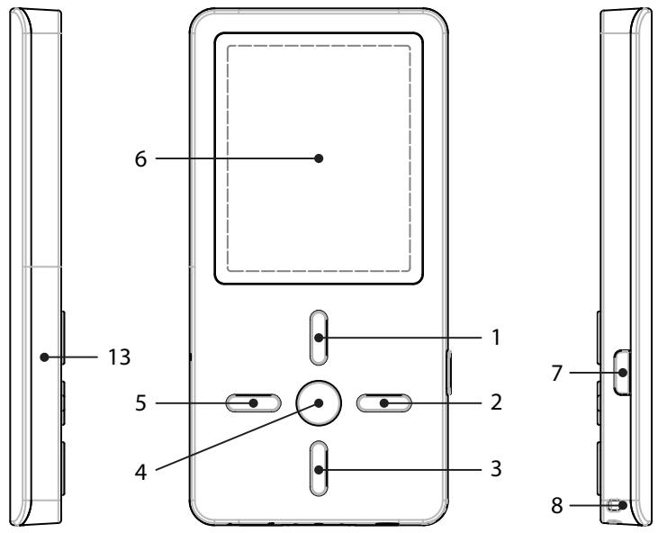 MPMAN MP-101 WOM - Les Composants et fonctions des boutons - 1