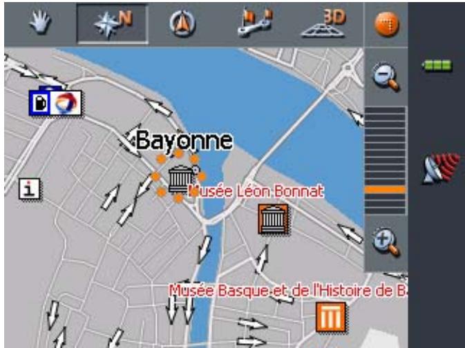 CLARION MAP560 - Indiquer une destination sur la carte - 4