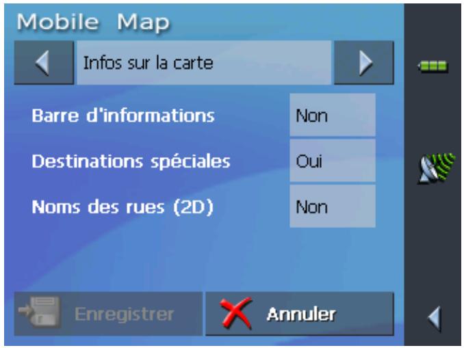 CLARION MAP560 - Afficher des informations supplémentaires sur la carte - 1