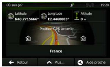CLARION NP402E - Vérifier les détails de votre position actuelle (Afficher ma position) - 1