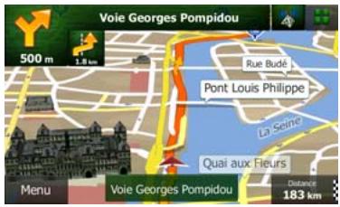 CLARION NP402E - Présentation du virage et Prochaine rue - 1