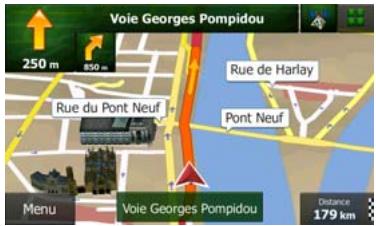 CLARION NP402E - Présentation du virage et Prochaine rue - 2