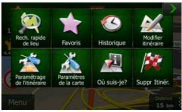 CLARION NP402E - Menu Rapide - 1