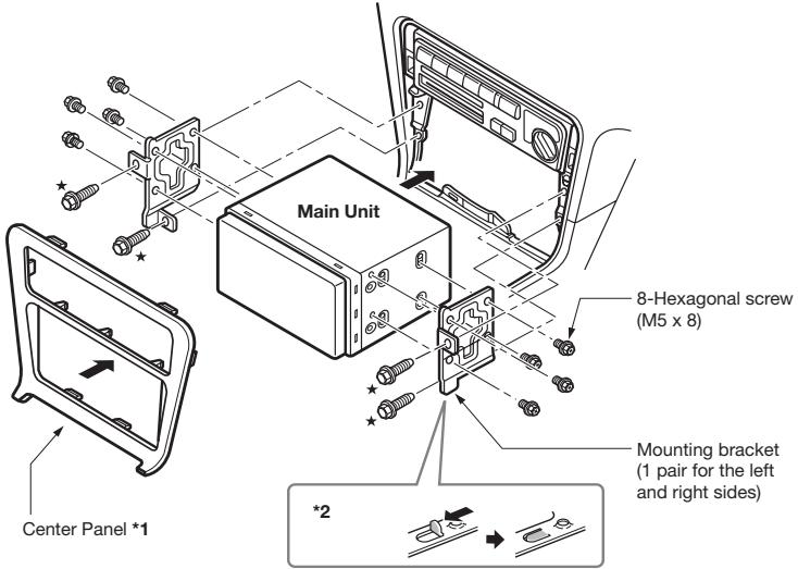 CLARION NX503E - Installing the Main Unit in a TOYOTA Vehicle - 1