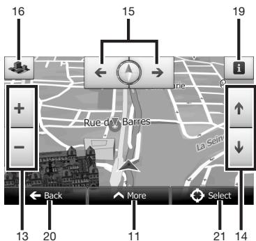 CLARION NX503E - Map screen - 1