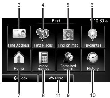 CLARION NX503E - Selecting the destination of a route - 4