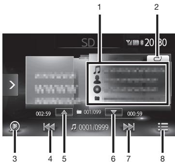 CLARION NX503E - Listening to microSD card/USB memory files - 1