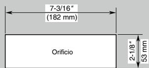 CLARION M502 - - Dimensiones de abertura de la consola - 1