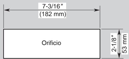 CLARION CZ309E - - Dimensiones de la aperture de la consola - 1