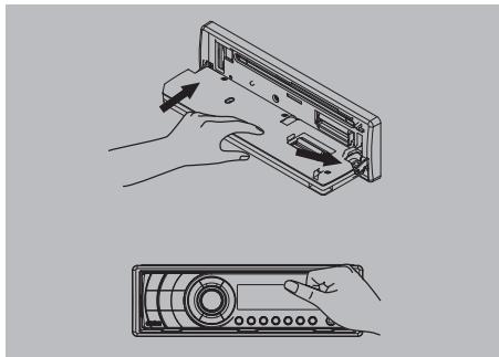 CLARION CZ309E - Re-attaching the DCP - 1
