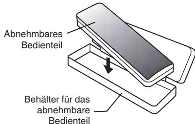 CLARION CZ309E - Lagern des Bedienteils in seinem Behälter - 1