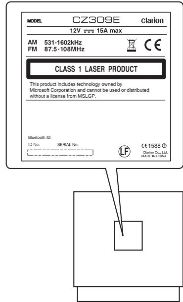 CLARION CZ309E - A VERTISSEMENT - 1