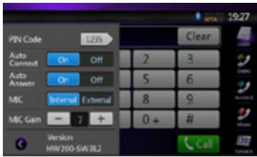 CLARION NZ501E, NZ502E - Paramètres du téléphone Bluetooth - 1