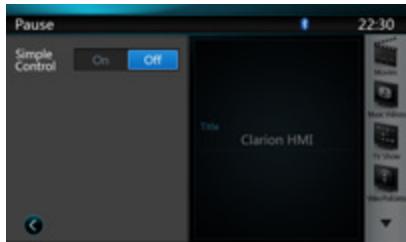 CLARION NZ501E, NZ502E - Écran du mode liste de l'iPod vidéo - 2