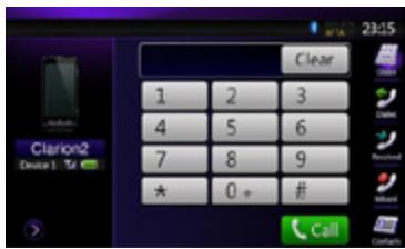 CLARION NZ501E, NZ502E - Sélection du mode téléphone Bluetooth - 2