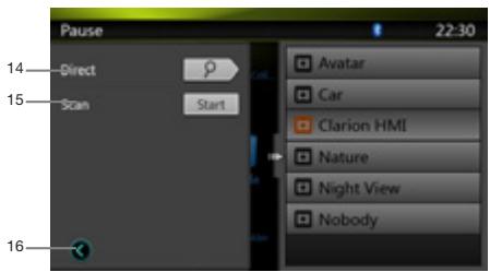 CLARION NZ501E, NZ502E - Passage au menu USB Vidéo - 2