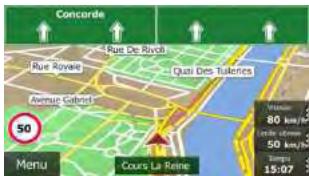 CLARION NZ501E, NZ502E - Naviguer sur la carte - 6