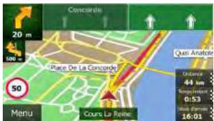CLARION NZ501E, NZ502E - Naviguer sur la carte - 7