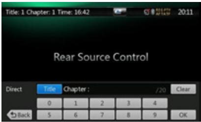CLARION NZ501E, NZ502E - Mode direct de commande de la source DVD vidéo arrière - 1