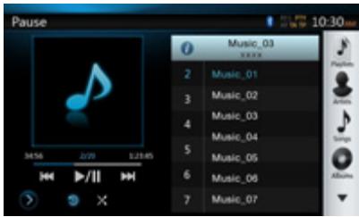 CLARION NZ501E, NZ502E - Écran du mode iPod audio - 2