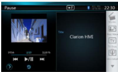 CLARION NZ501E, NZ502E - Mode ID3 de source iPod vidéo arrière - 1