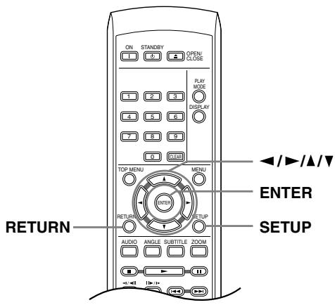 ON STANDBY OPEV CLAVE PLAY MODE DISPLAY 2 3 4 5 6 8 9 0 CLOSE TOP MENU MENU ENTER RETURN SETUP AUDIO ANGLE SUBTITLE ZOOM +/- <1> 10+/-
