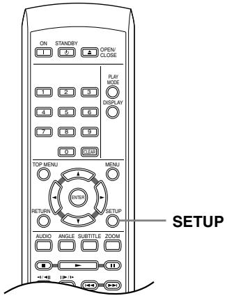 ON STANDBY OPEN/ 1 2 3 PLAY MODE DISPLAY 4 5 6 7 8 9 6 SETU TOP MENU MENU RETURN SETUP AUDIO ANGLE SUBTITLE ZOOM SETUP 1/40 1/40