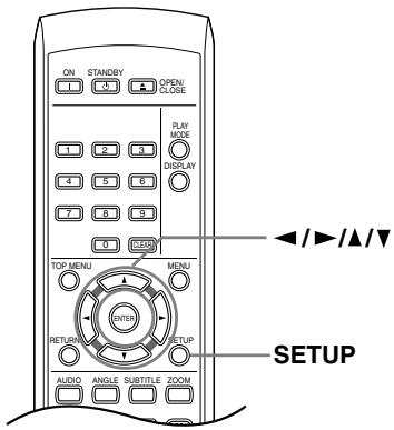 ON STANDBY 1 OPEN CLOSE PLAY MODE 1 2 3 DISPLAY 4 5 6 7 8 9 0 CABB TOP MENU MENU RETURN (OPEN) SETUP AUDIO ANGLE SUBTITLE ZOOM SETUP