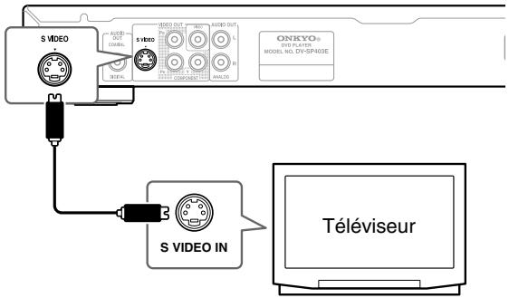 ONKYO DV-SP403E - Connexion à l'aide de la sortie S-vidéo - 1
