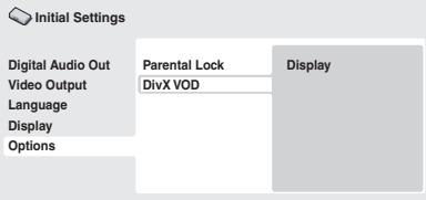 ONKYO DV-SP403E - Visualizzazione del codice di registrazione DivX VOD - 2