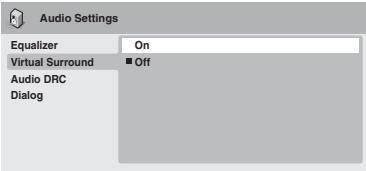 ONKYO DV-SP403E - Menu delle impostazioni audio (Audio Settings) - 5