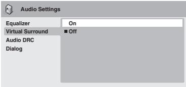 ONKYO DV-SP403E - Menu des réglages pour le son (Audio Settings) - 5