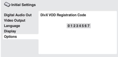 ONKYO DV-SP403E - Visualizzazione del codice di registrazione DivX VOD - 3