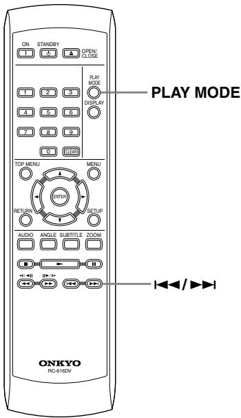 ON STANDBY OPEN/ CLOSE PLAY MODE DISPLAY TOP MENU MENU RETURN OUTPUT DISPLAY AUDIO ANGLE SUBTITLE ZOOM 41-42 30Hz ONKYO PC-616DV PLAY MODE ◄◄/►►
