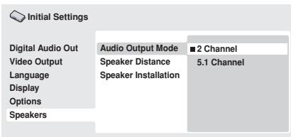 ONKYO DV-SP502 - Réglage par défaut: 2 Channel - 1