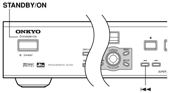ONKYO DV-SP502 - Cambio de la salida de vídeo a entrelazado usando los controles del panel delantero - 1